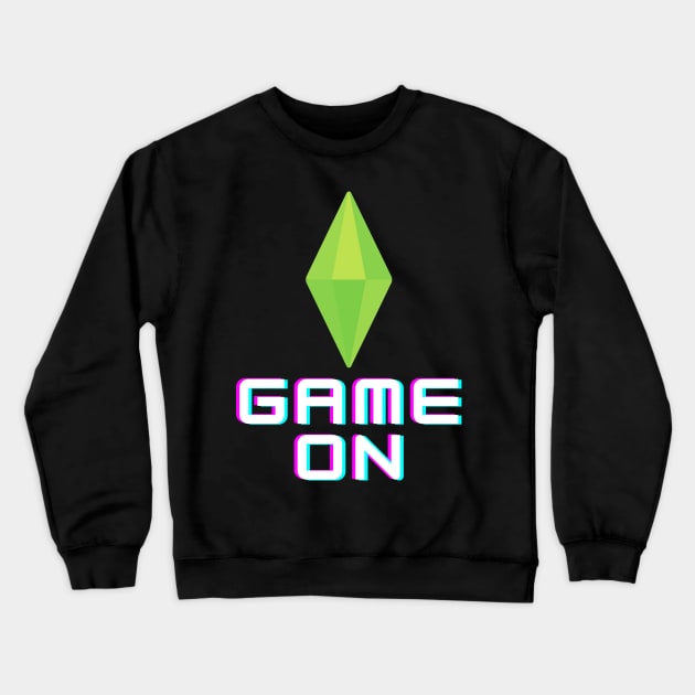 Game On (Sims Edition) Crewneck Sweatshirt by Jay Bird The Nerd